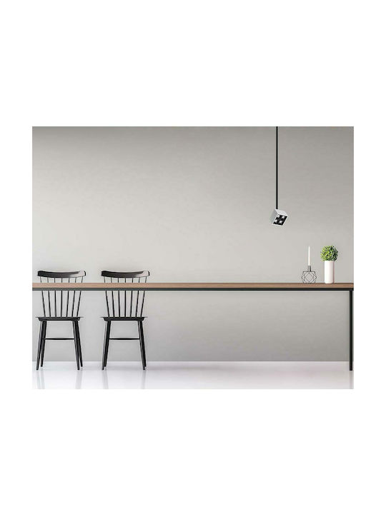 Zambelis Lights Μοντέρνο Κρεμαστό Φωτιστικό με Ενσωματωμένο LED σε Μαύρο Χρώμα 1930